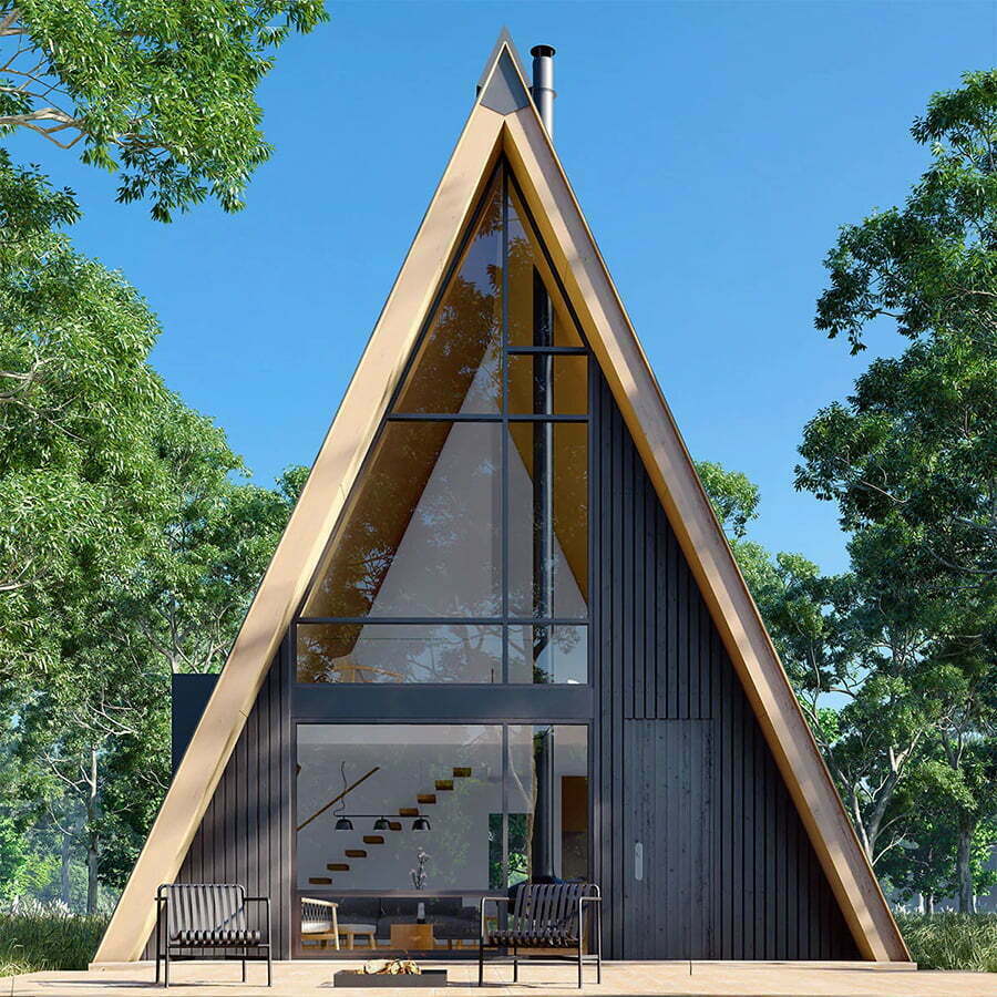 Pesona Rumah Prefab Portable A Frame A Frame Triangle Cabin House