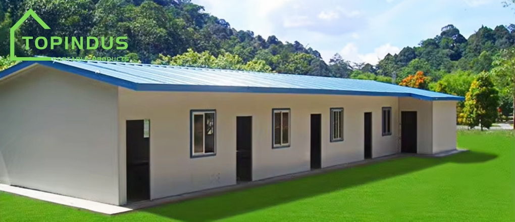 Construction Site Light Steel Prefabricated T-Type Dormitory House