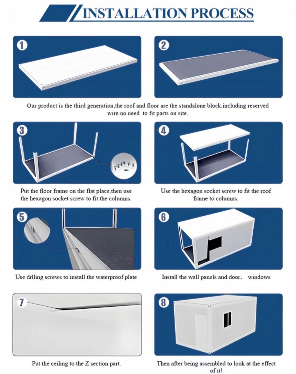 Custom Prefabricated Portable Flat Pack Container House