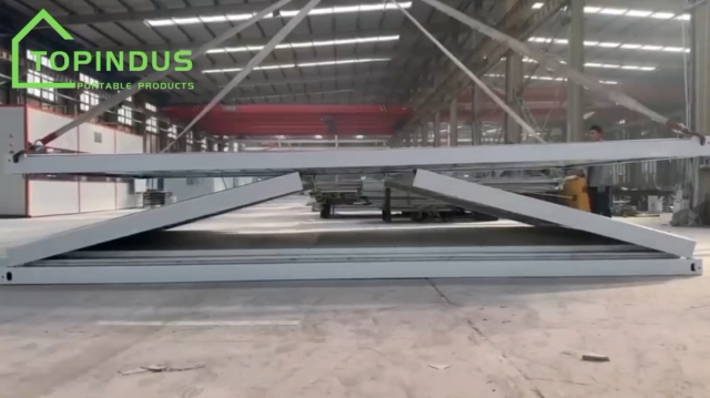 Rumah Kontena Lipat Z Pasang Siap Modular Bergerak 20FT Bingkai Keluli