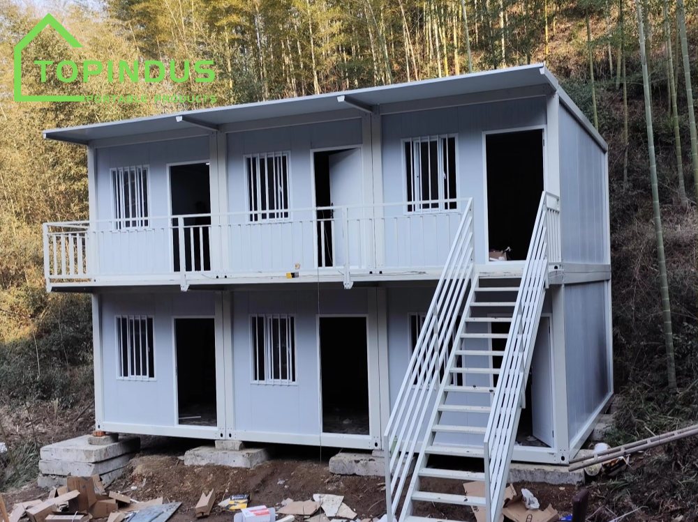 Projek Rumah Kontena Boleh Tanggal Dua Tingkat Tersuai di Indonesia