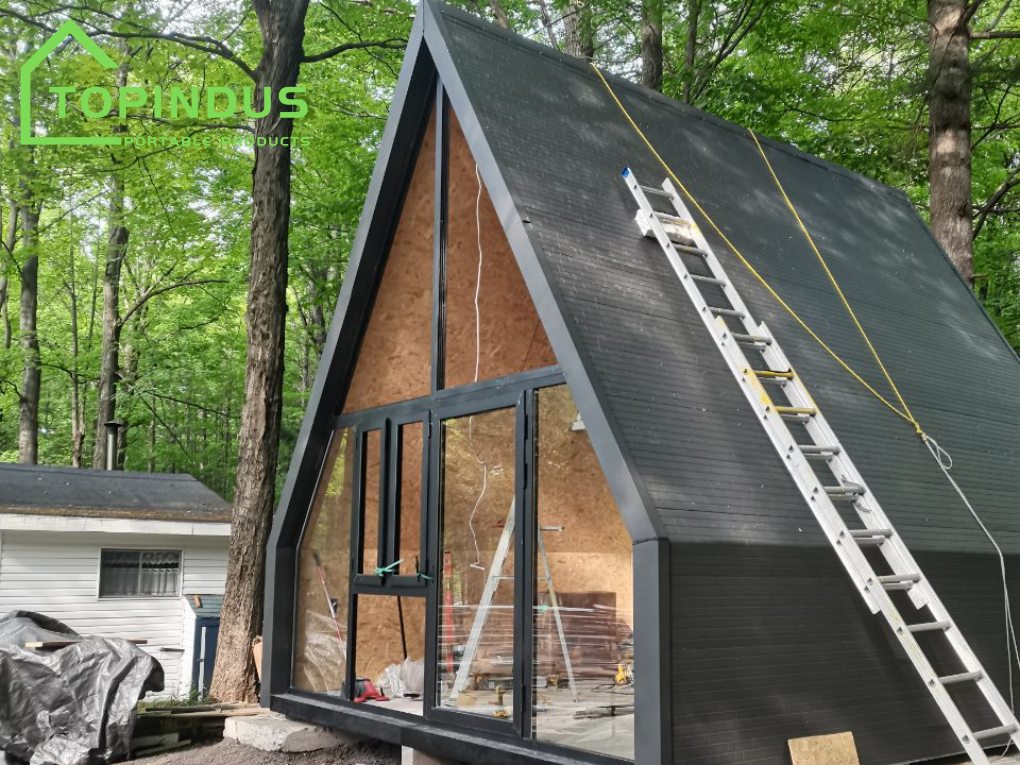 Perkongsian Kes Projek Rumah Segi Tiga Dua Tingkat Struktur Keluli Pelanggan Perancis