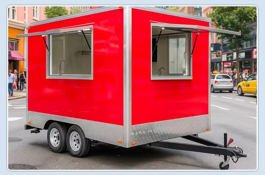 Fully Equipped Steel Design Food Trailer Truck